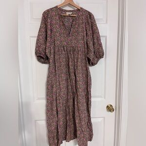Universal Thread Puff Elbow Sleeve Floral Maxi Dress